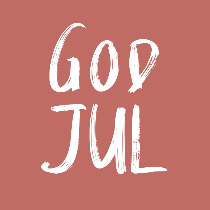 Kort - GOD JUL - Röd