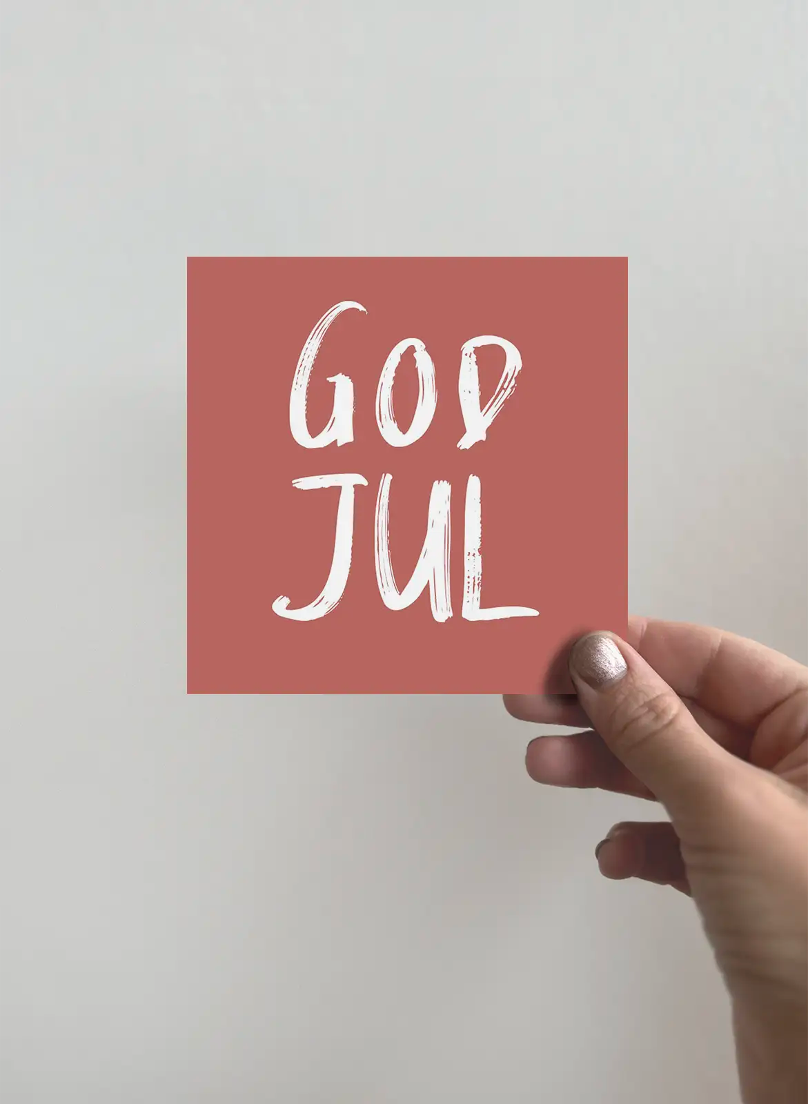 Kort - GOD JUL - Röd