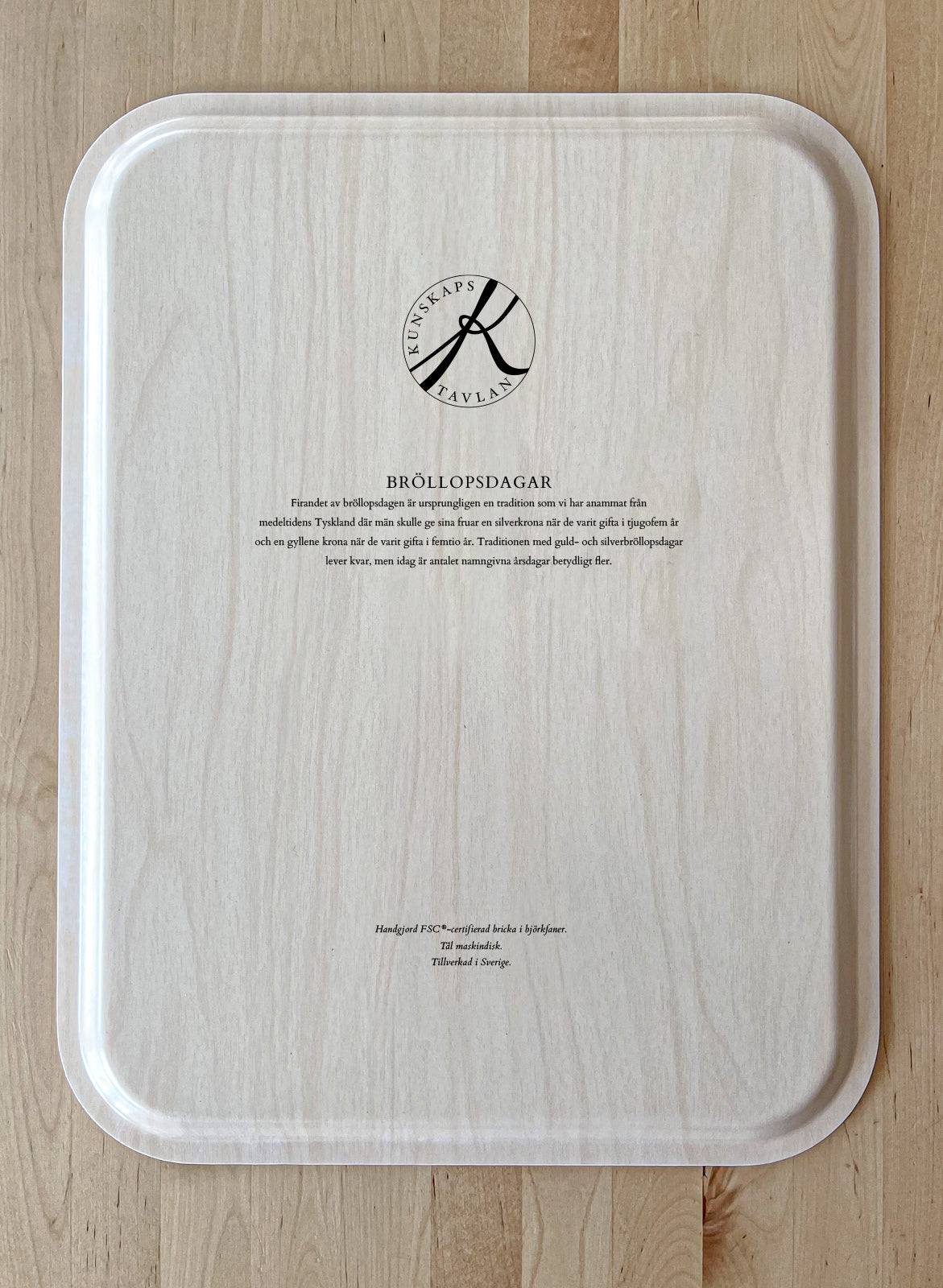 Bricka Bröllopsdagar - 43x33 cm