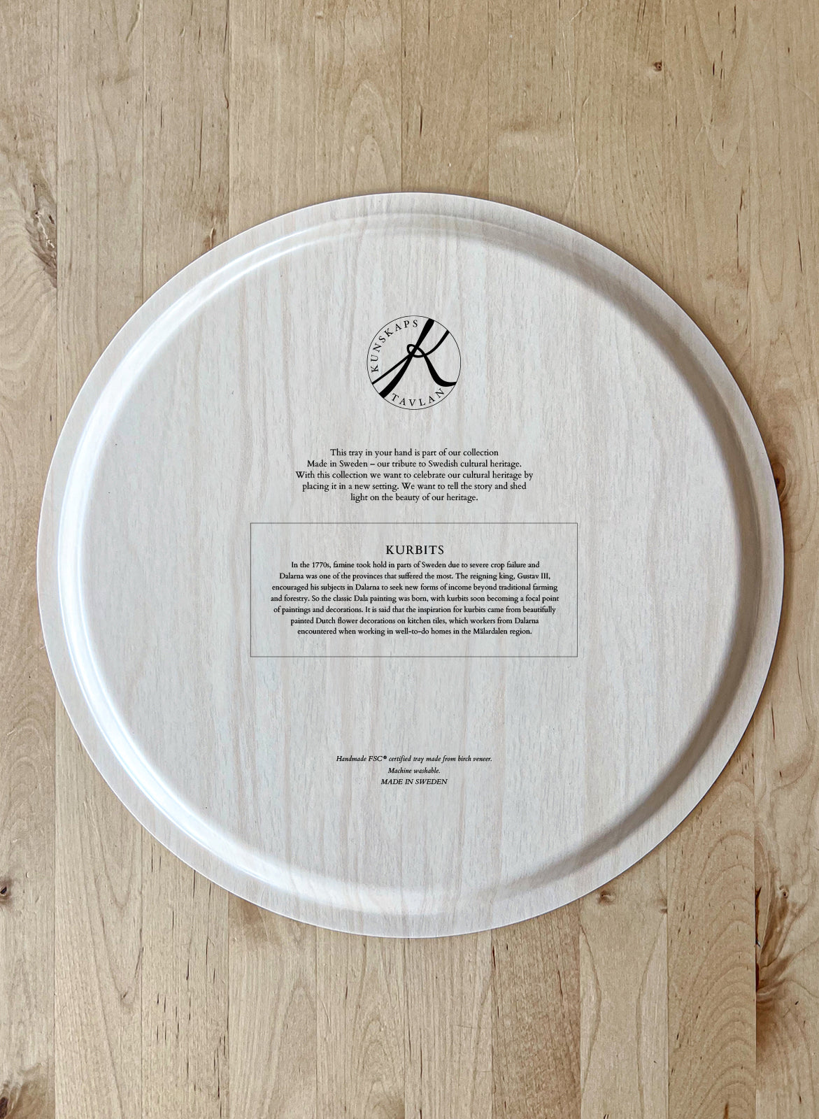 Bricka Kurbits - Rund 31 & 38 cm