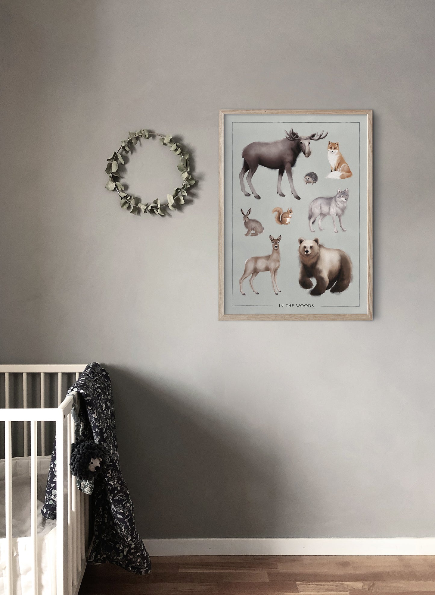 In the woods - Djuren i skogen - akvarell