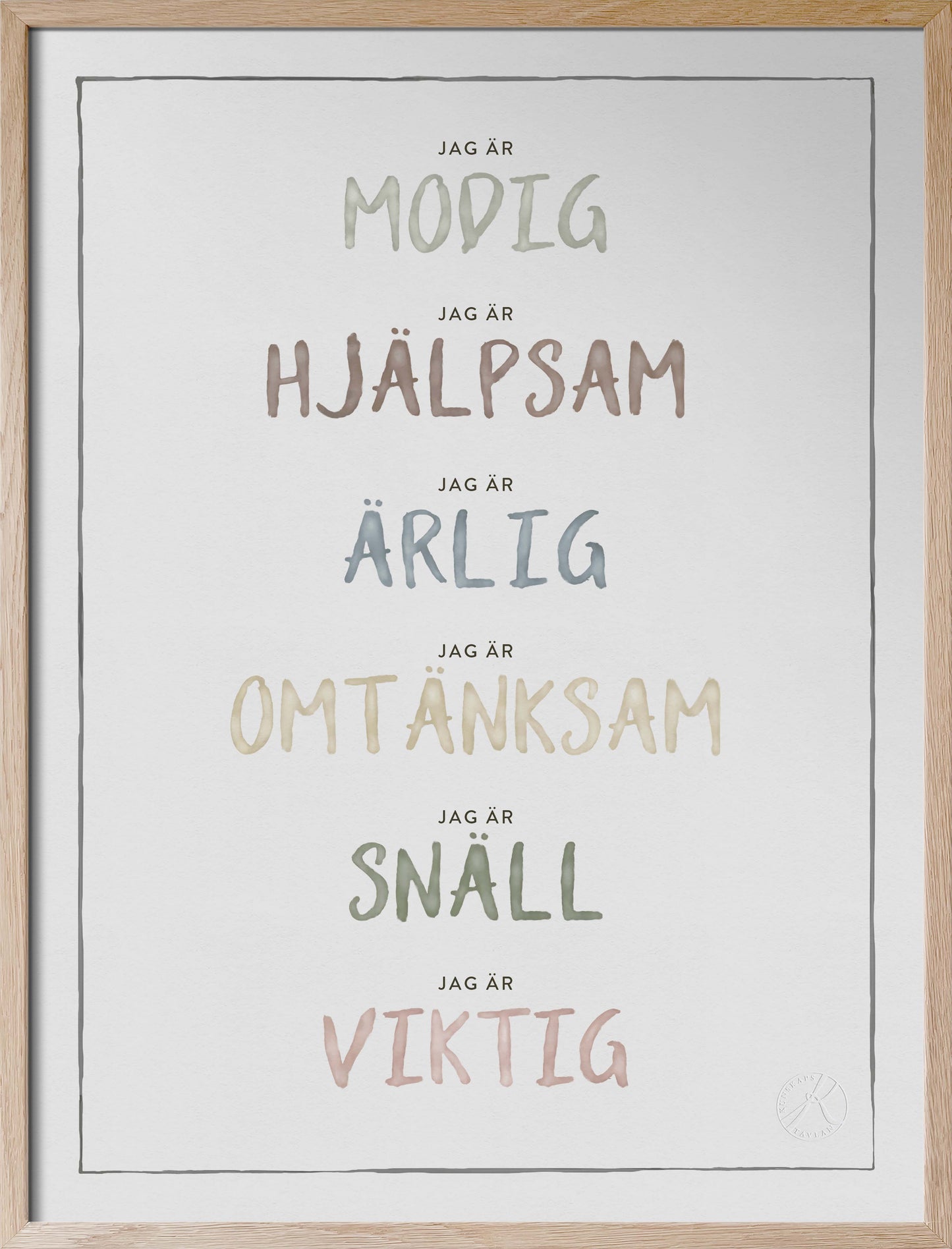 Jag är - Dusty pastel