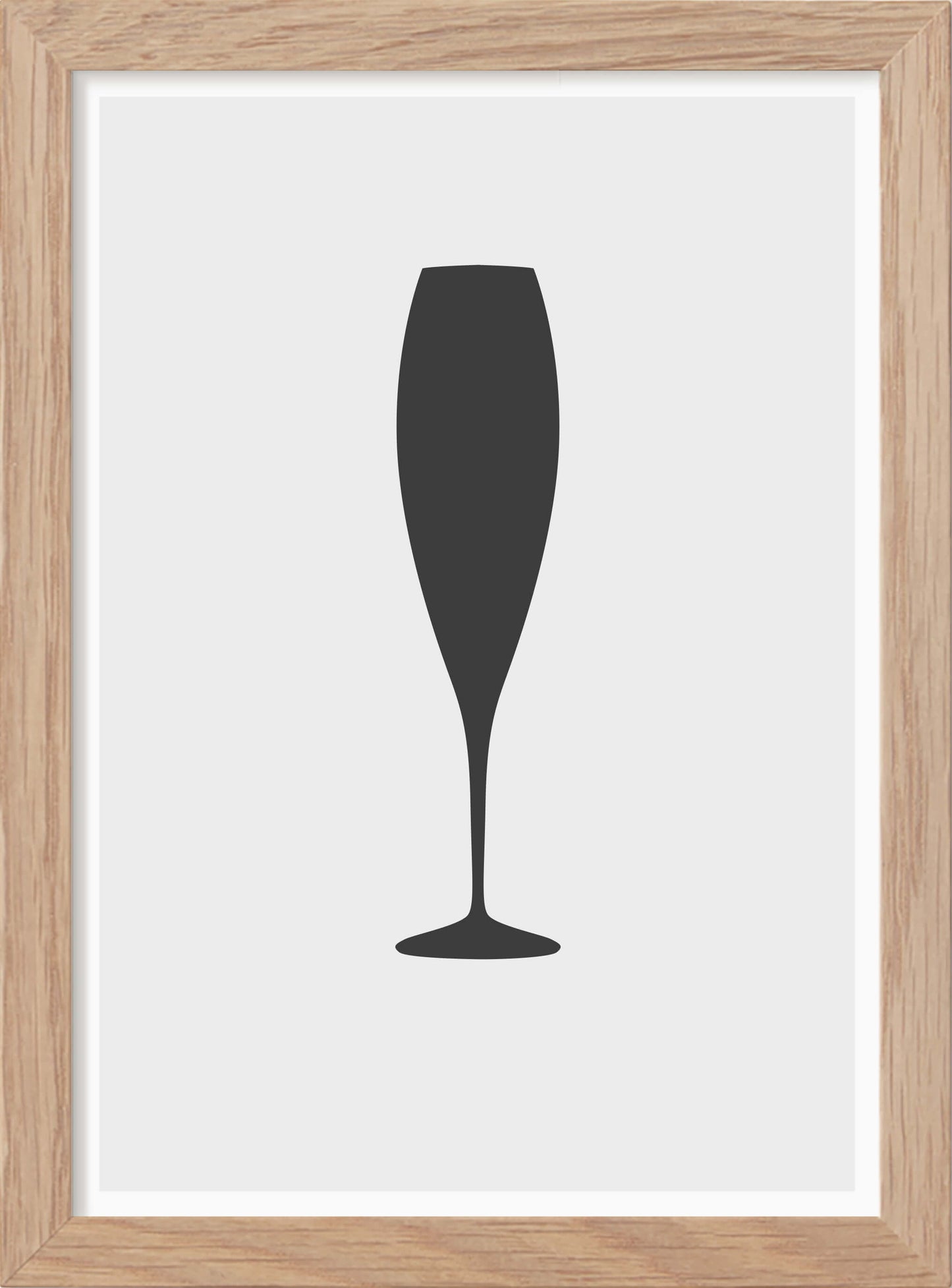 Champagneglas - Mini print A5 - Kunskapstavlan