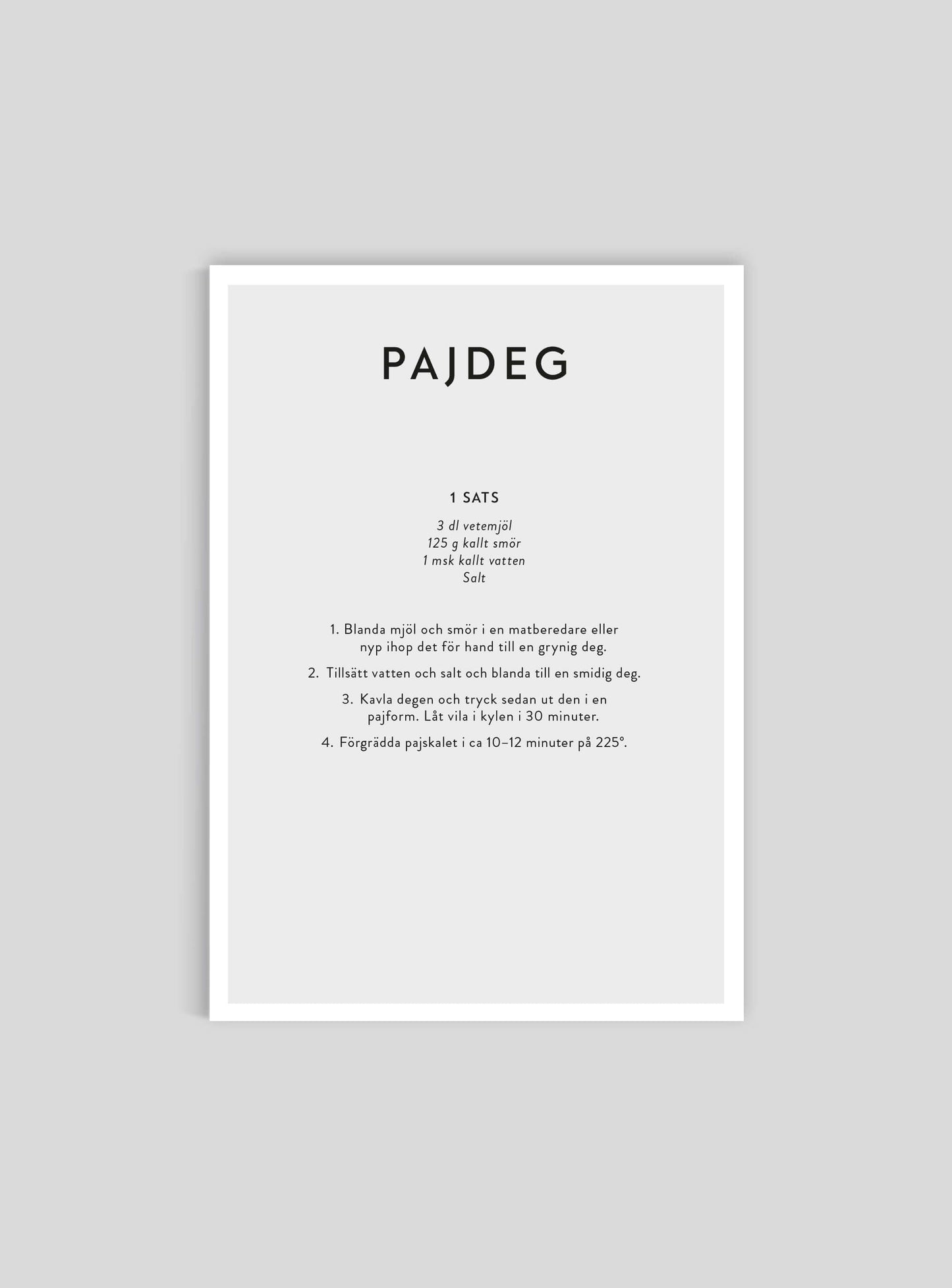Pajdeg - Mini print A5 - Kunskapstavlan