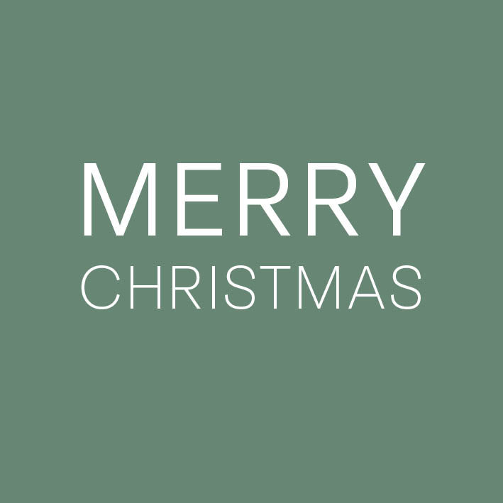 Kort - Merry Christmas - Grön