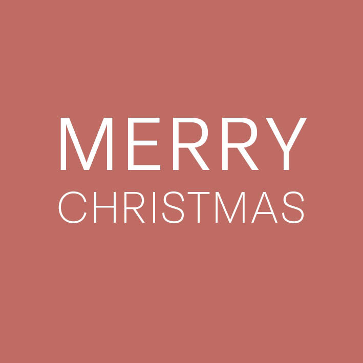 Kort - Merry Christmas - Röd