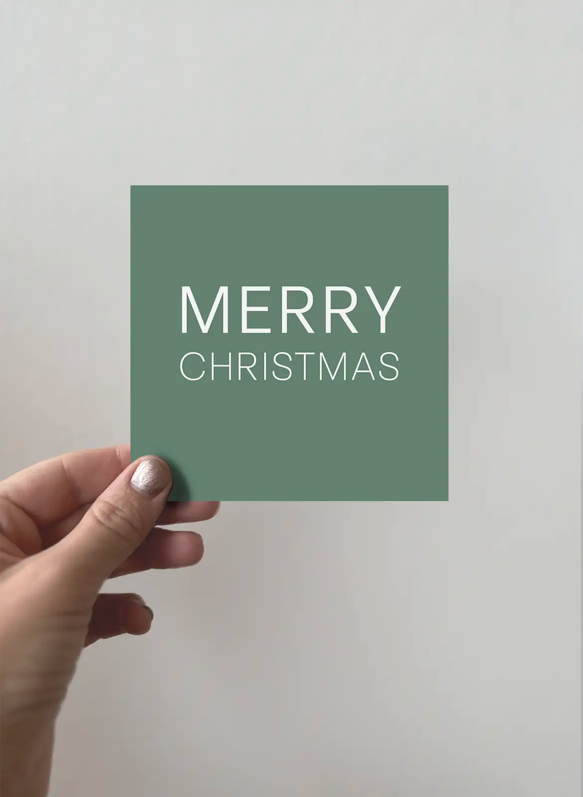 Kort - Merry Christmas - Grön