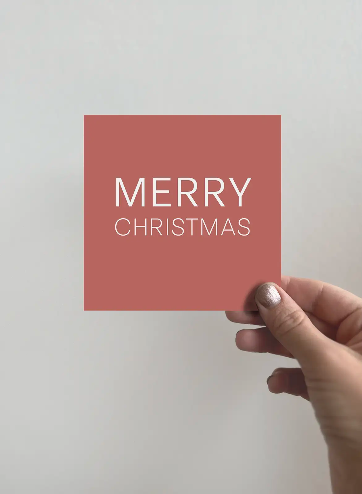 Kort - Merry Christmas - Röd