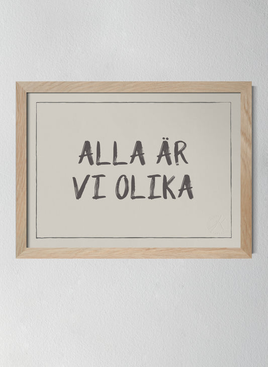 Alla är vi olika, text