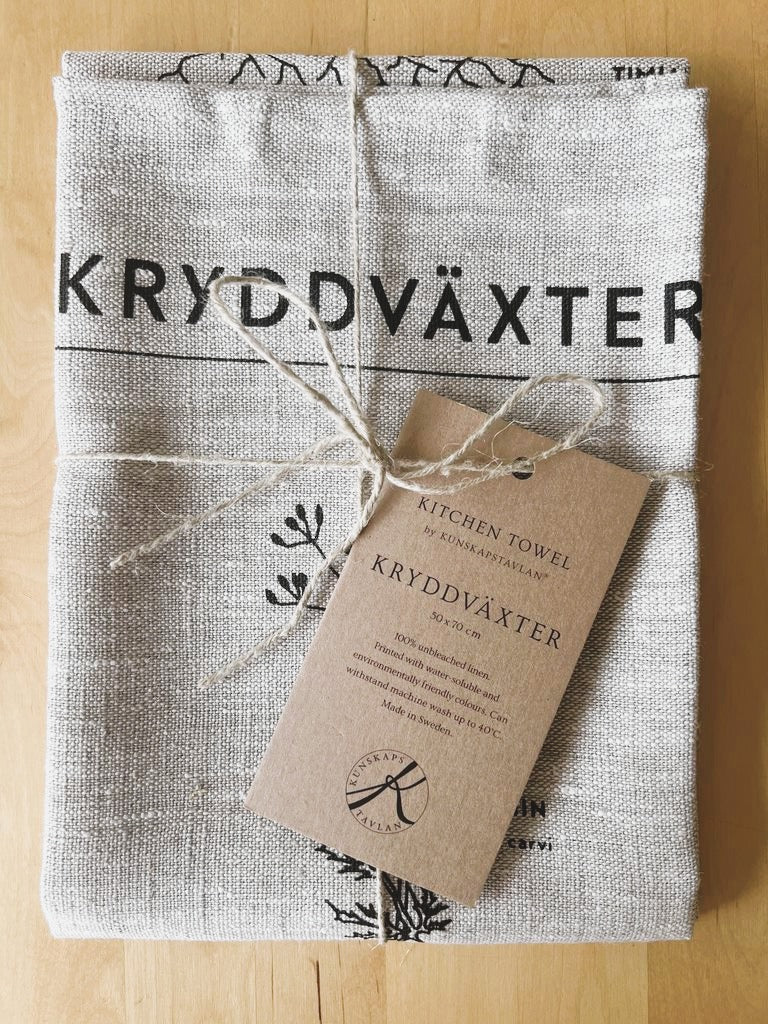 Kökshandduk Kryddväxter