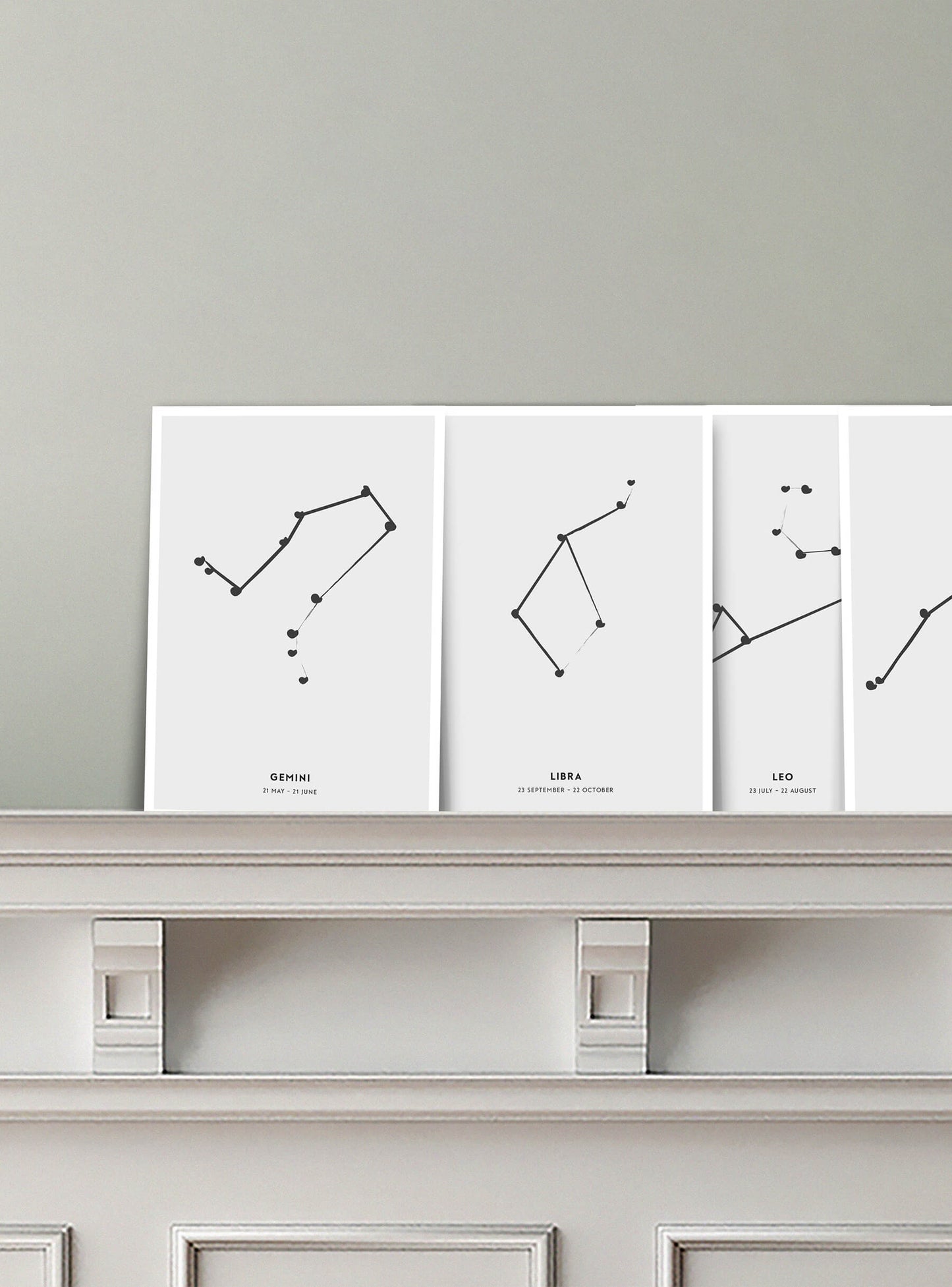 Zodiac sign Gemini - Tvillingarna - Mini print A5 - Kunskapstavlan