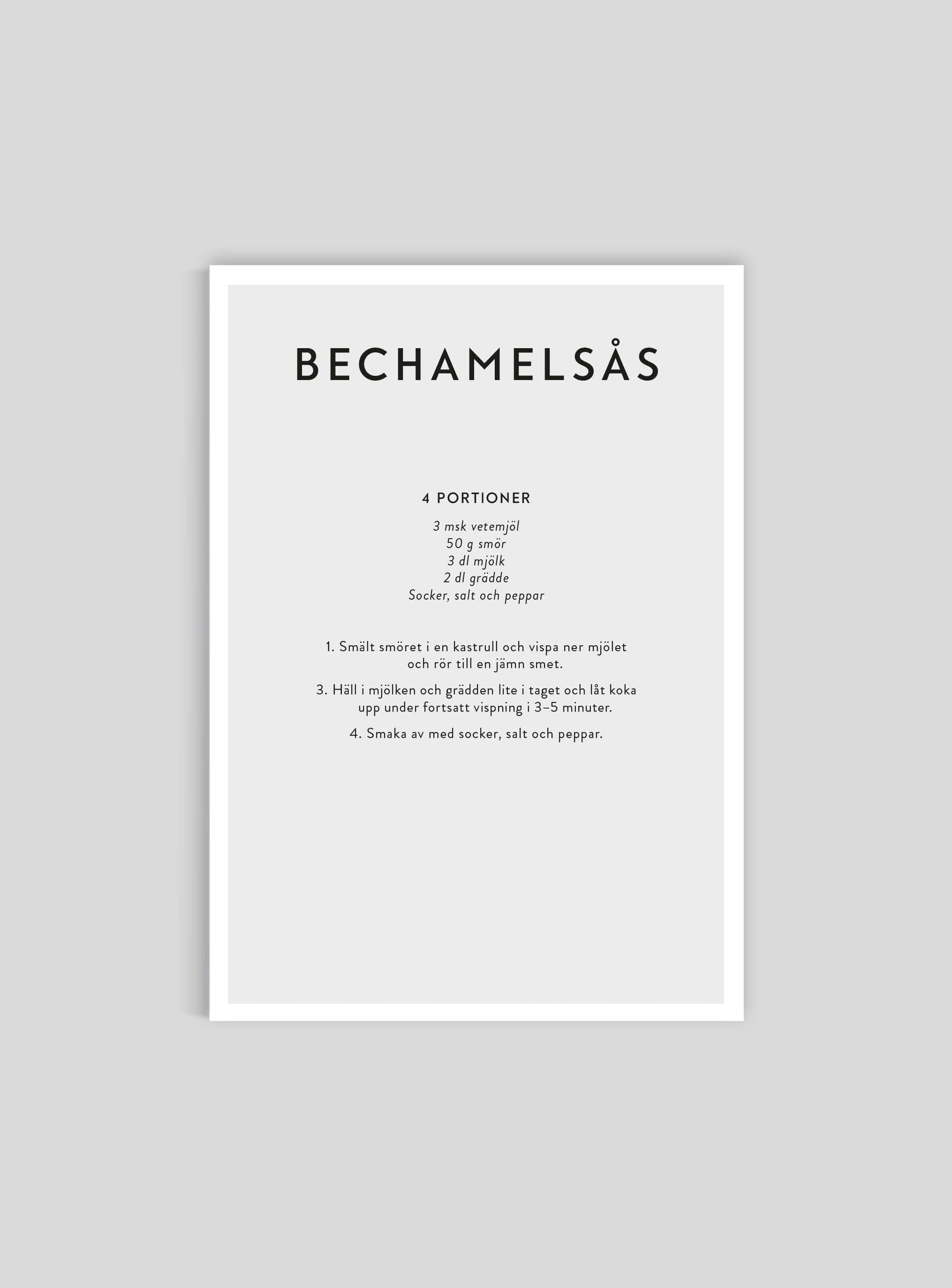 Bechamelsås - Mini print A5 - Kunskapstavlan