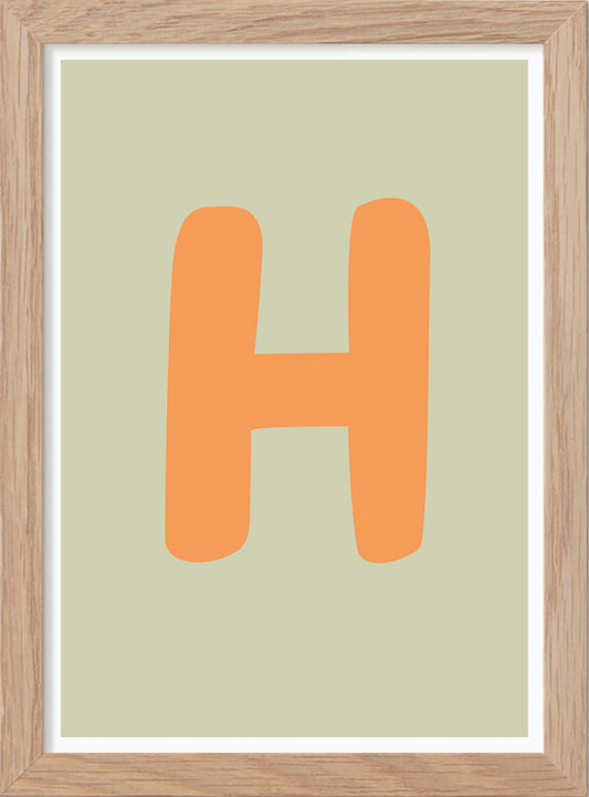 Bokstaven H - Mini print A5 - Kunskapstavlan