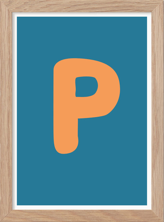 Bokstaven P - Mini print A5 - Kunskapstavlan