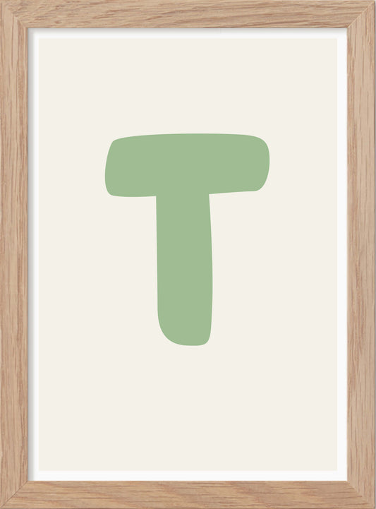 Bokstaven T - Mini print A5 - Kunskapstavlan