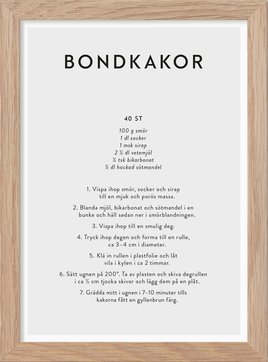 Bondkakor - Mini print A5 - Kunskapstavlan