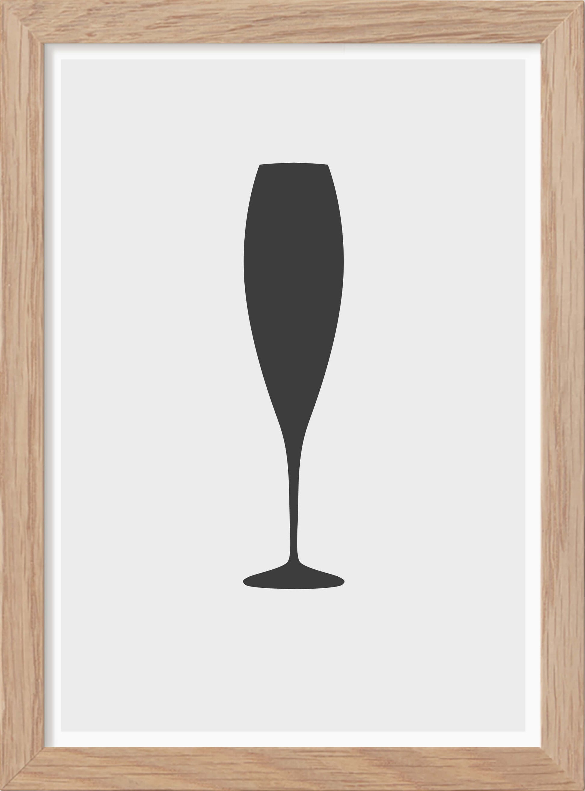 Champagneglas - Mini print A5 - Kunskapstavlan