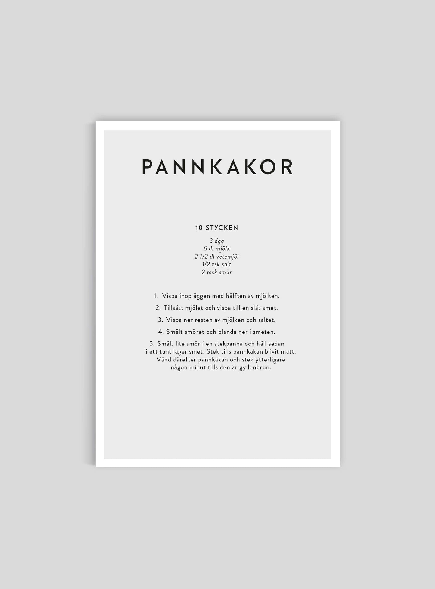 Pannkakor - Mini print A5 - Kunskapstavlan