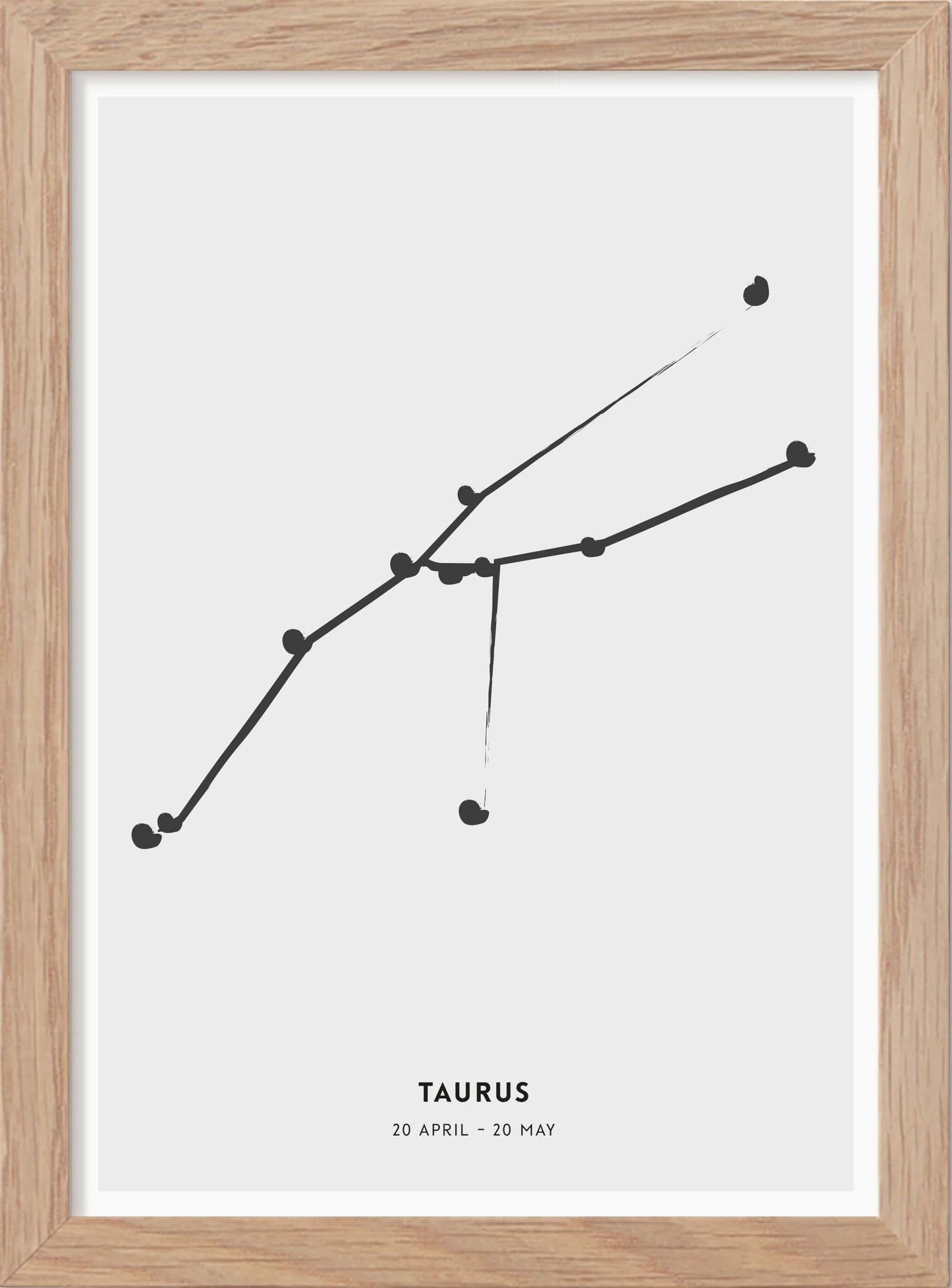 Zodiac sign Taurus - Oxen - Mini print A5 - Kunskapstavlan