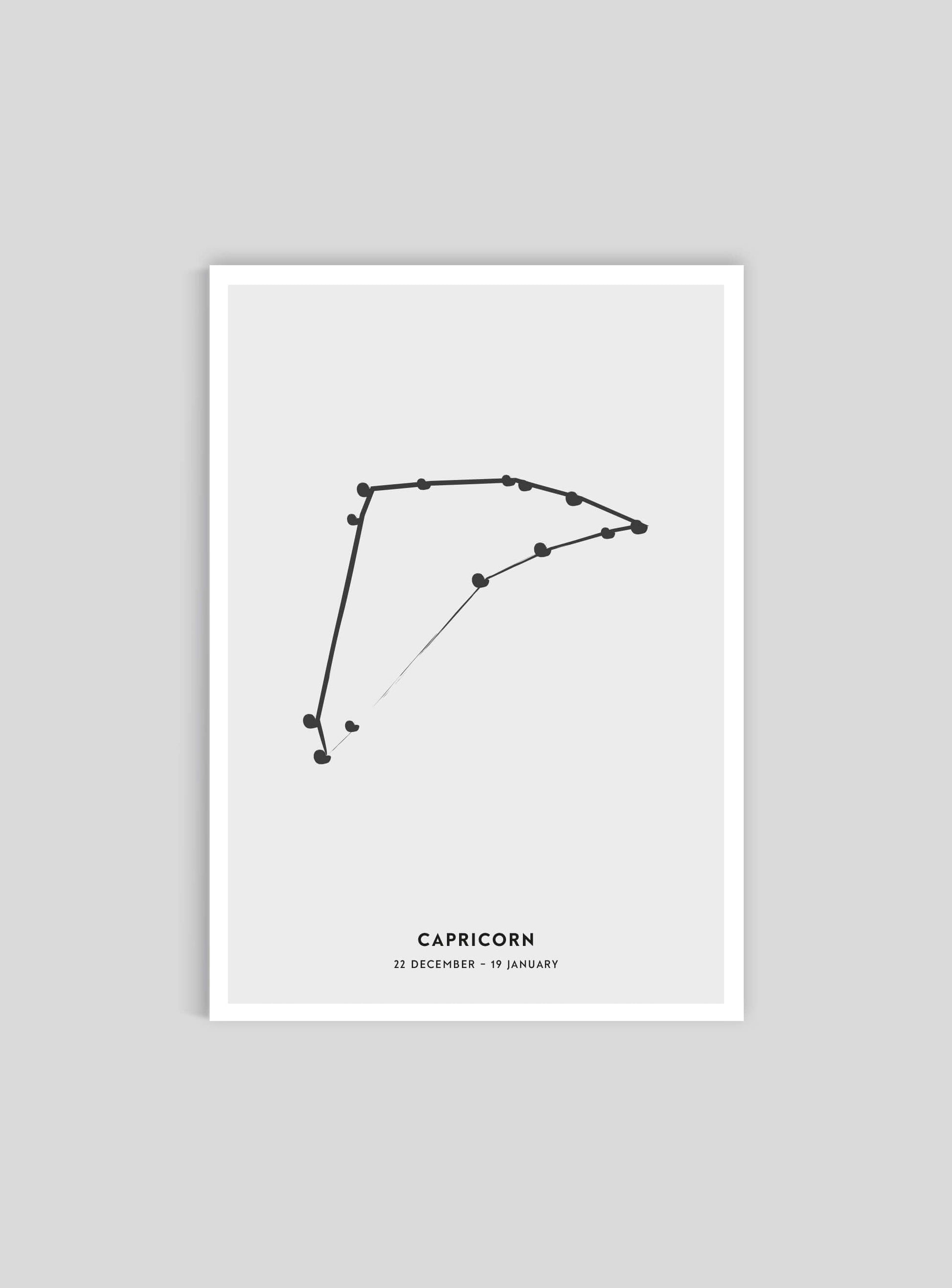 Zodiac sign Capricorn - Stenbocken - Mini print A5 - Kunskapstavlan